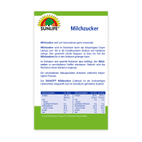 SUNLIFE® Milchzucker 500g Verdauung Ernährung Blähungen Laktose Ergänzung Magen Darm Darmträgheit