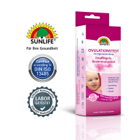 SUNLIFE® Ovulationstest 5 Stk Schnell-Teststäbchen Fruchtbarkeitstest Eisprung Wahrscheinlichkeit Eisprung + Labor getestet