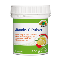 SUNLIFE® Vitamin C Pulver Zitronengeschmack 100g Immunsystem Abwehrkräfte Pulver Zellschutz Gesundheit + L-Ascorbinsäure