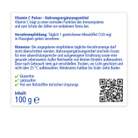 SUNLIFE® Vitamin C Pulver Zitronengeschmack 100g Immunsystem Abwehrkräfte Pulver Zellschutz Gesundheit + L-Ascorbinsäure