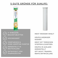 SUNLIFE® Magnesium Brausetabletten Orange-Grapefruitgeschmack hochdosiert Muskeln Nerven Sport 17 Stk