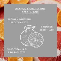 SUNLIFE® Magnesium Brausetabletten Orange-Grapefruitgeschmack hochdosiert Muskeln Nerven Sport 17 Stk