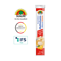 SUNLIFE® Multivitamin + Mineral Brausetabletten hochdosiert Energie Immunsystem + 10 Vitamine & 5 Mineralstoffe