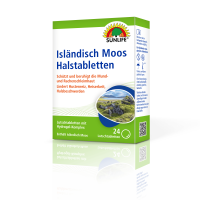 SUNLIFE® Halstabletten Isländisch Moos 24 Stk Husten Heiser trockene Schleimhaut Reiz Erkältung Halsschmerzen