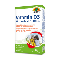 SUNLIFE® Vitamin D3 Wochendepot 20 Tabletten Knochen Zähne Langzeitwirkung Immunsystem Gesund Sonnenvitamin