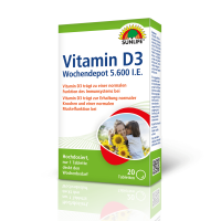 SUNLIFE® Vitamin D3 Wochendepot 20 Tabletten Knochen Zähne Langzeitwirkung Immunsystem Gesund Sonnenvitamin