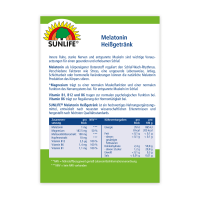 SUNLIFE® Melatonin Heißgetränk Kirschgeschmack zum Einschlafen Schlafhilfe Schlafmittel 1 mg + Melissen Extrakt Hopfen Extrakt
