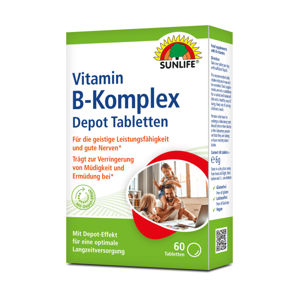 SUNLIFE® Vitamin B-Komplex Depot Tabletten 60 Stk...