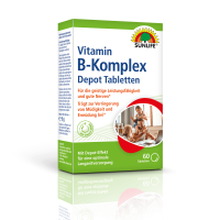 SUNLIFE® Vitamin B-Komplex Depot Tabletten 60 Stk Energiestoffwechsel Langzeitversorgung Energie Nervensystem + Aminosäuren & Vitamin B1 B2 B6