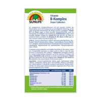 SUNLIFE® Vitamin B-Komplex Depot Tabletten 60 Stk Energiestoffwechsel Langzeitversorgung Energie Nervensystem + Aminosäuren & Vitamin B1 B2 B6