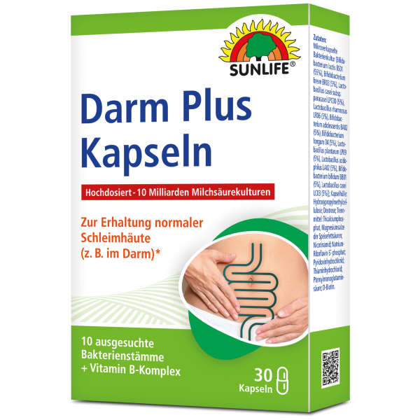 SUNLIFE® Darm Plus Kapseln – 10 Milliarden...