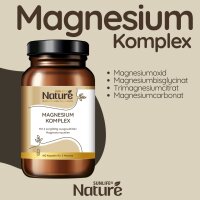 SUNLIFE® NATURE Magnesium Komplex 400mg Kapseln 3 Monats-Pack Müdigkeit Muskeln Energie Mineral Entspannung 180 Stk