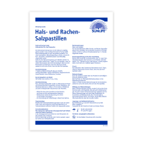 SUNLIFE® Hals- und Rachen- Salzpastillen 36 Stk Halsschmerzen Rachen Hustenreiz Schleimlösung Stimmbelastung