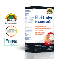 SUNLIFE® Elektrolyte Brausetabletten isotonisch Zitrone-Limette Dextrose Party Reisen Sport