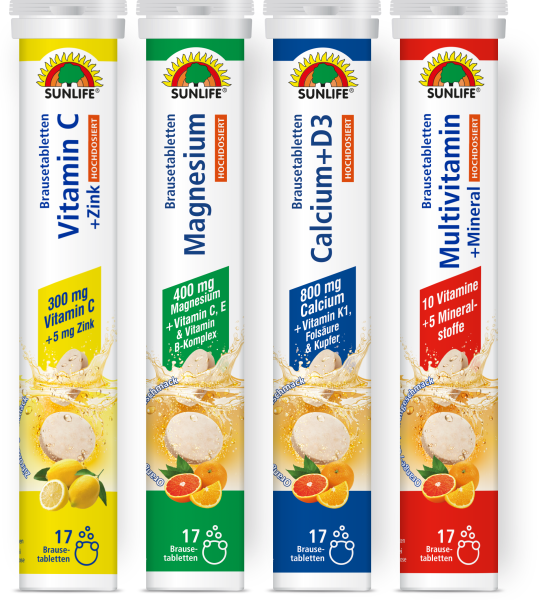 SUNLIFE® Brausetabletten hochdosiert Mix-Bundle verschiedene Sorten