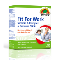 SUNLIFE®  Fit for Work Sticks Pfirsich-Maracuja Geschmack Leistungsfähigkeit Nerven