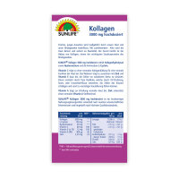 SUNLIFE® Kollagen-Sticks 3000 mg hochdosiert Hyaluronsäure Haut Antiaging Falten + Elastin L-Cystein Zink Vitamin C E A Komplex