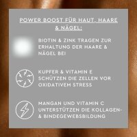 SUNLIFE® Biotin Plus 60 Tabletten hochdosiert für Haut Haare Nägel + Selen Zink Vitamin A B2 B12 C D3 E Mangan Kupfer Komplex