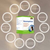 SUNLIFE® Nasenspülsalz 60 Stk zur Nasenreinigung bei Schnupfen Erkältung/Pollen + Befeuchtung mit hochwertiges Natriumchlorid
