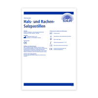 SUNLIFE® Hals- und Rachen- Salzpastillen 36 Stk Halsschmerzen Rachen Hustenreiz Schleimlösung Stimmbelastung