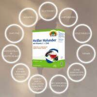 SUNLIFE® Heißer Holunder 20 Sticks Gesundheit Husten + Vitamin C & Zink Wärmend