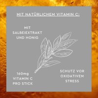 SUNLIFE® Heißer Salbei 20 Sticks Wärme Erkältungszeit Beruhigend Entspannend Tee Immunsystemstärkung + Honig & Vitamin C
