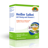 SUNLIFE® Heißer Salbei 20 Sticks Wärme Erkältungszeit Beruhigend Entspannend Tee Immunsystemstärkung + Honig & Vitamin C